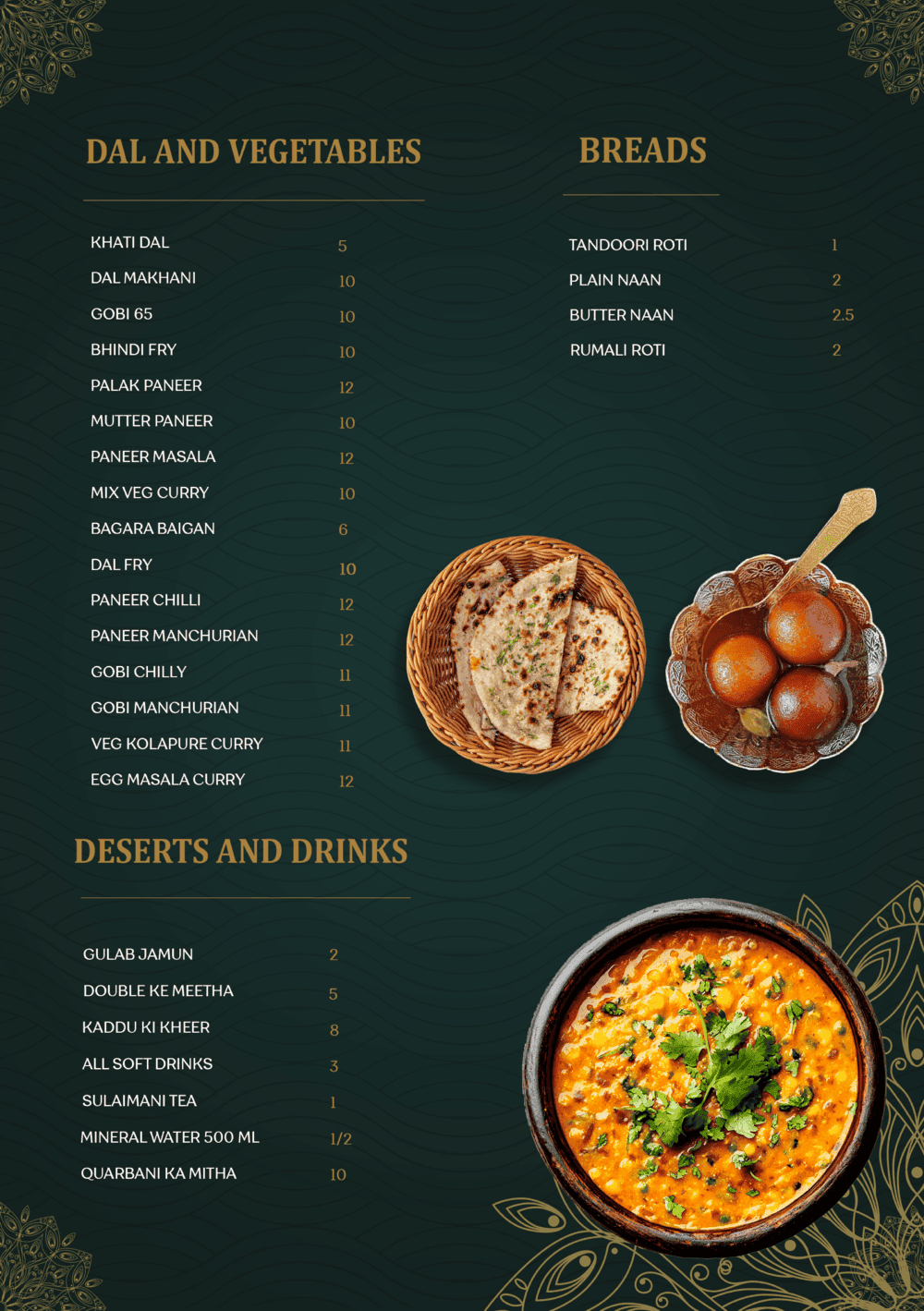 Al Mahfil Restaurant Menu